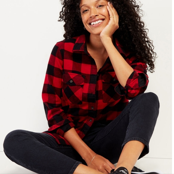 Roots Park Plaid Shirt Red Black - Picture 5 of 11